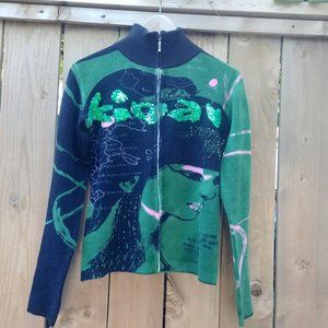 Custo Barcelona Designer Zip Up Sweater Size S